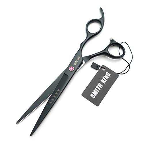 7.0 Inches Professional hair cutting thinning scissors set with razor (Black)