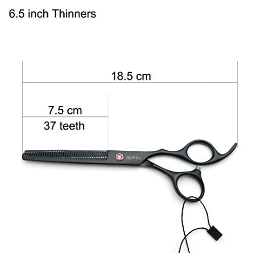 7.0 Inches Professional hair cutting thinning scissors set with razor (Black)